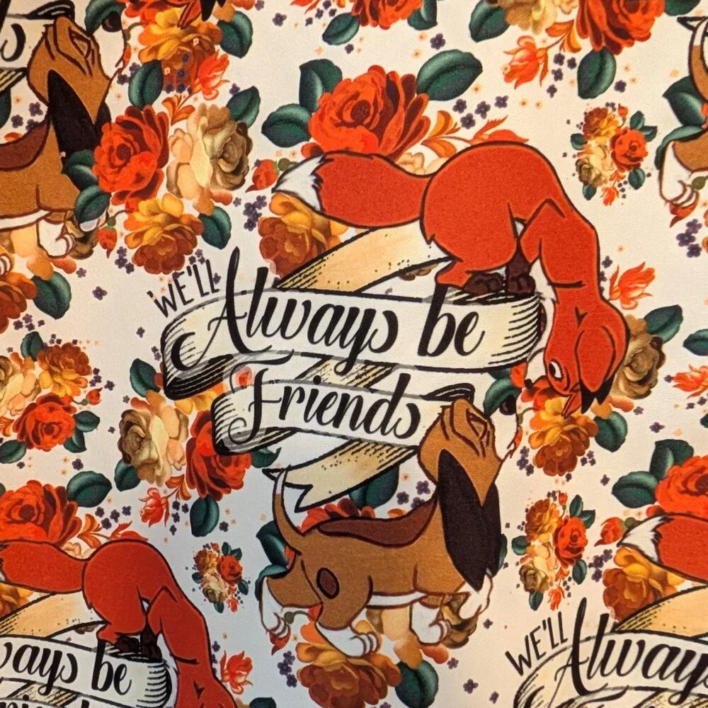 Disney Womens Size L Fox And The Hound We'll Always Be Friends Skater Skirt - Picture 6 of 8